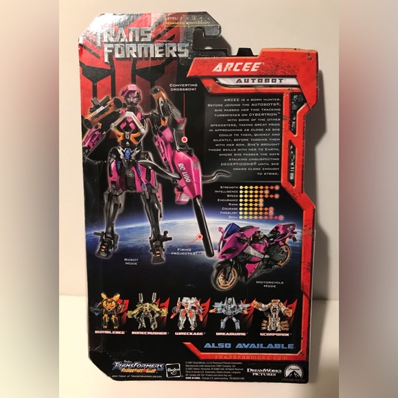 Hasbro TRANSFORMERS MOVIE ARCEE DELUXE & TARGET Scout Motorcycle G1 Toy Takara 1 - Picture 7 of 13